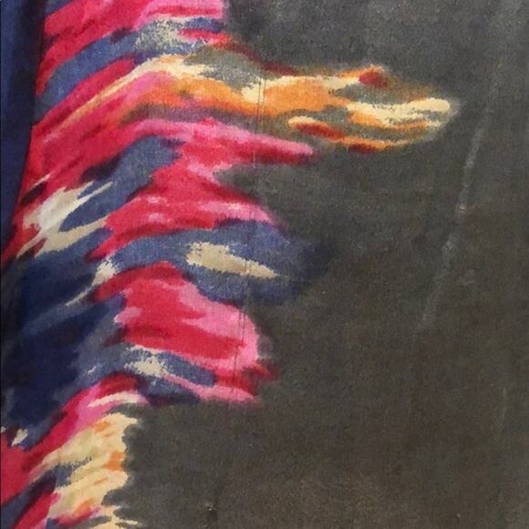 Andrew Marc Size 4 Silk Dress Sleeveless Blue Drape Cowl Neck - Picture 9 of 11